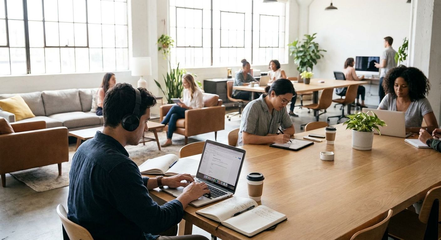 Coworking space for students and side hustlers