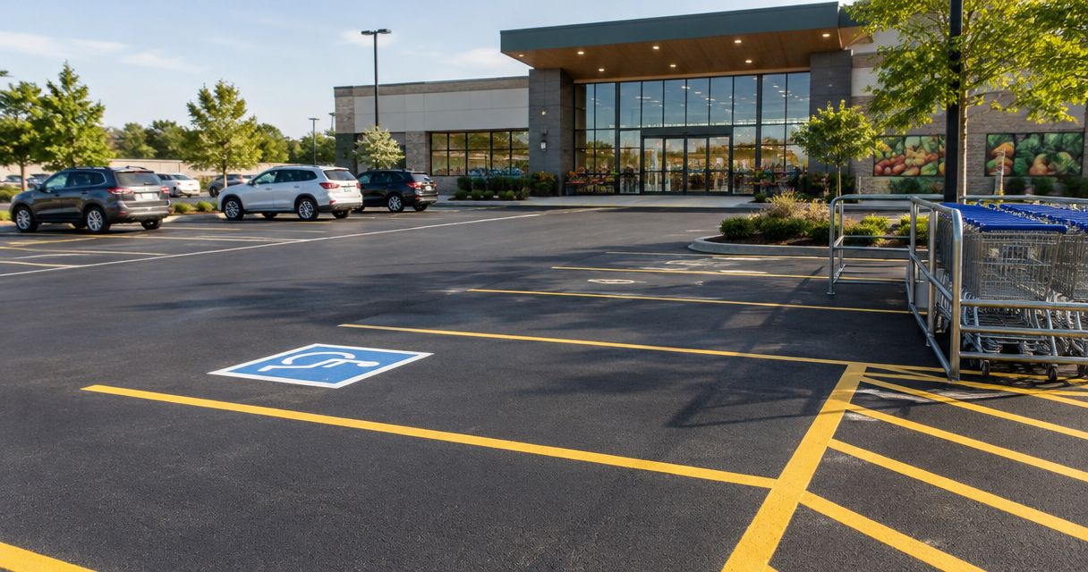 Parking lot striping for grocery stores: complete 2026 guide