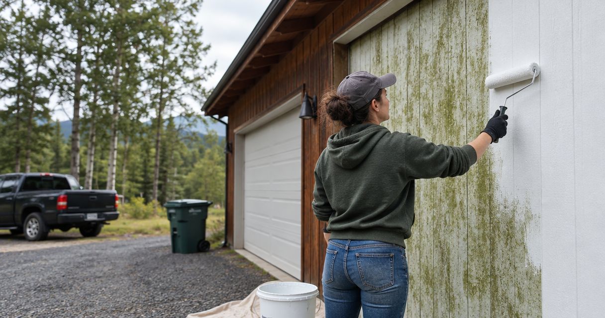 Can you paint over algae stains without cleaning first?