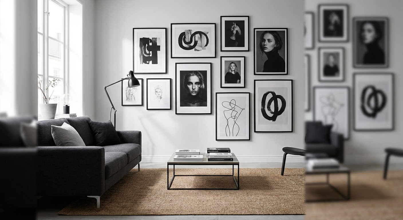 Best black and white wall art for a monochrome home