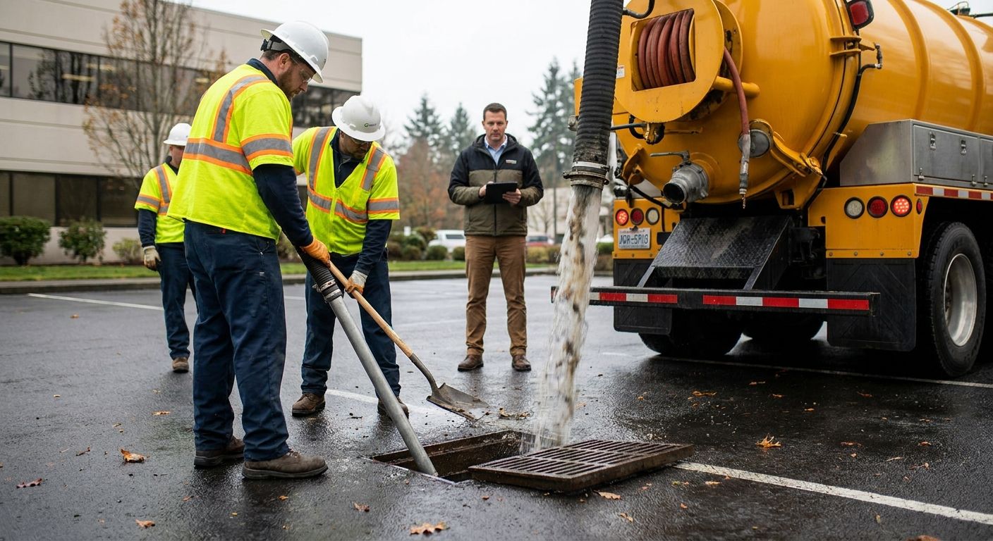 Catch basin cleaning for property managers