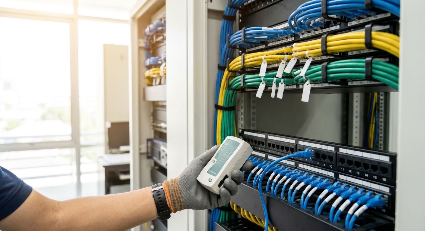 Structured cabling for new office network installations