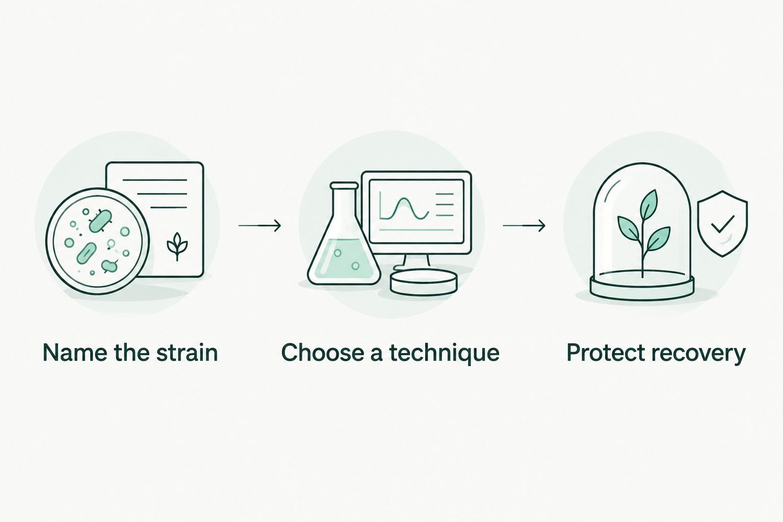 Three steps: name the strain, choose a technique, and protect recovery.