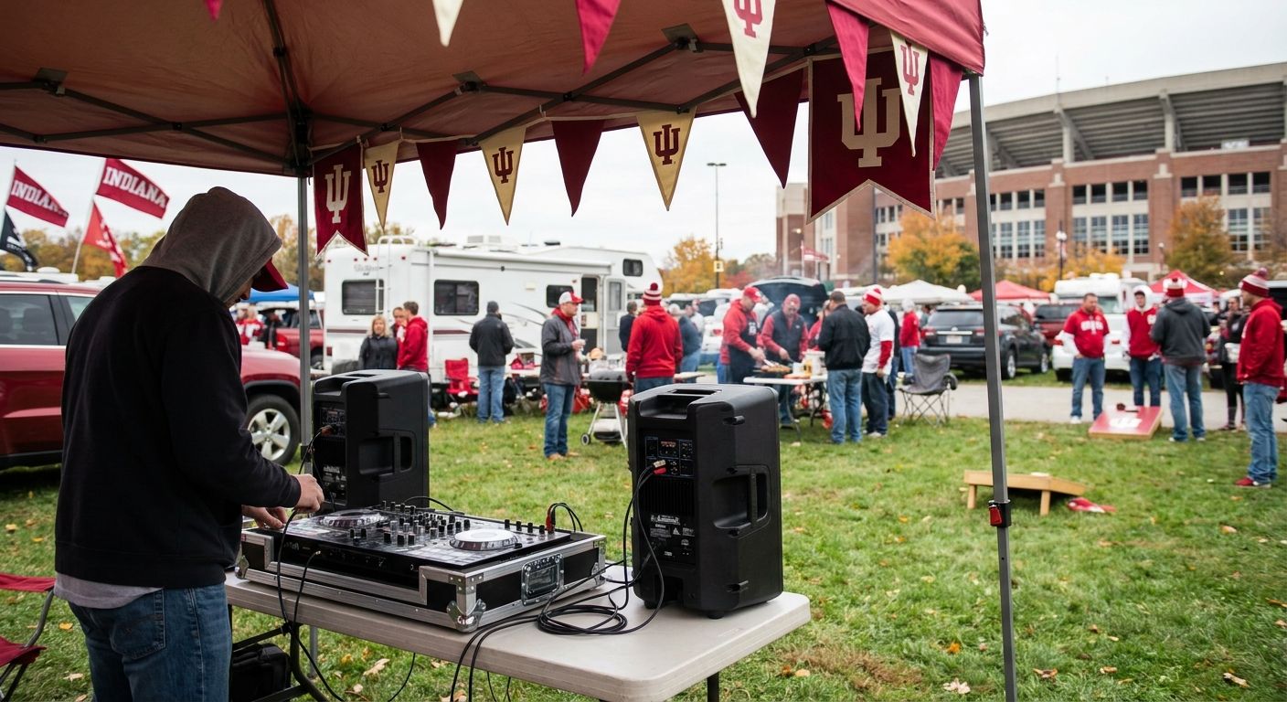 How to set up a DJ or sound system at your IU football tailgate