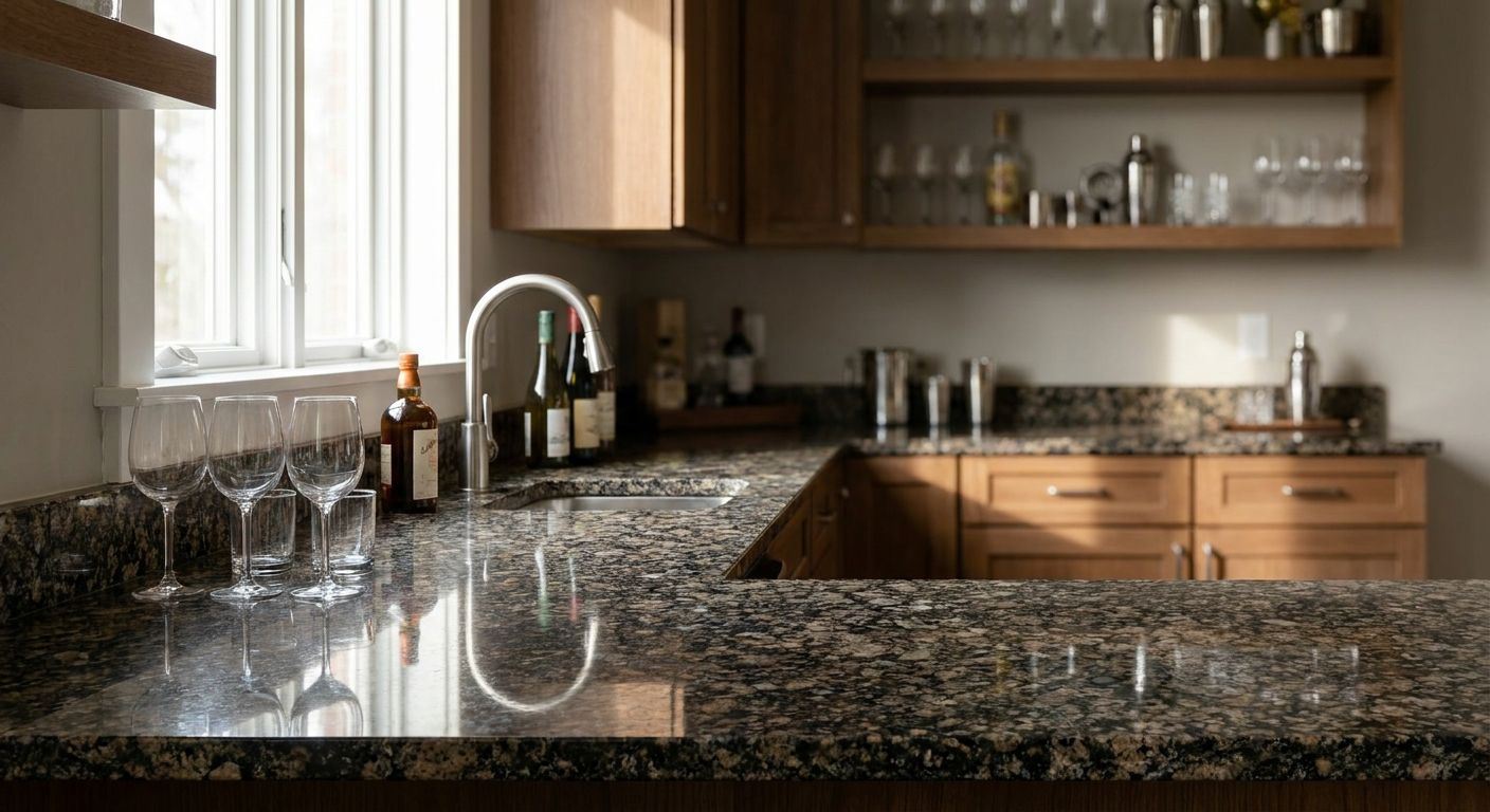Granite countertops for wet bars
