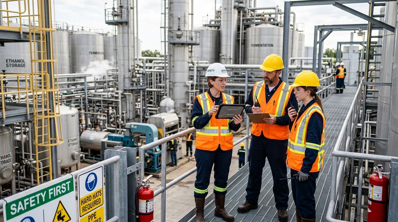 Safety staffing for biofuel and ethanol production plants