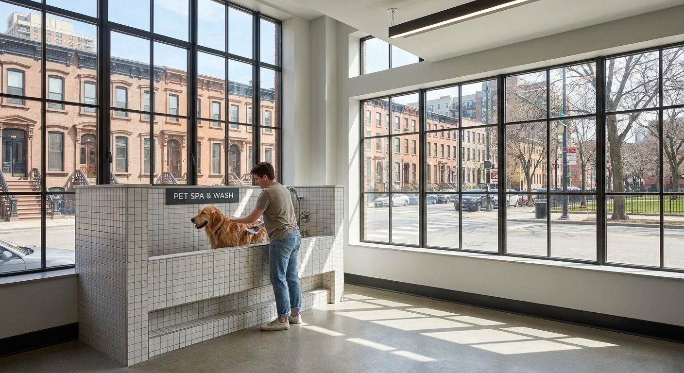 Apartments with dog wash stations for pet owners in Chicago