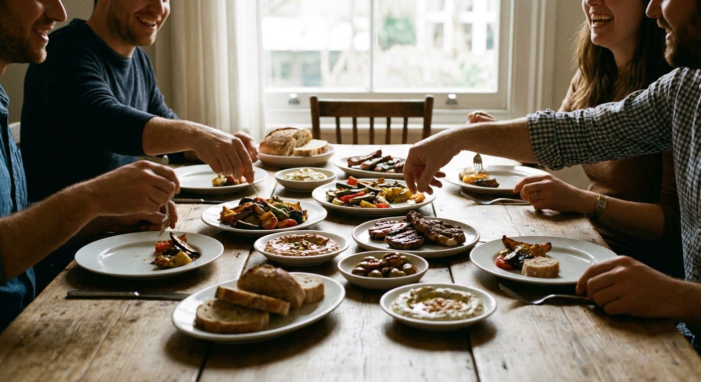 Small plates for a Sunday dinner with friends