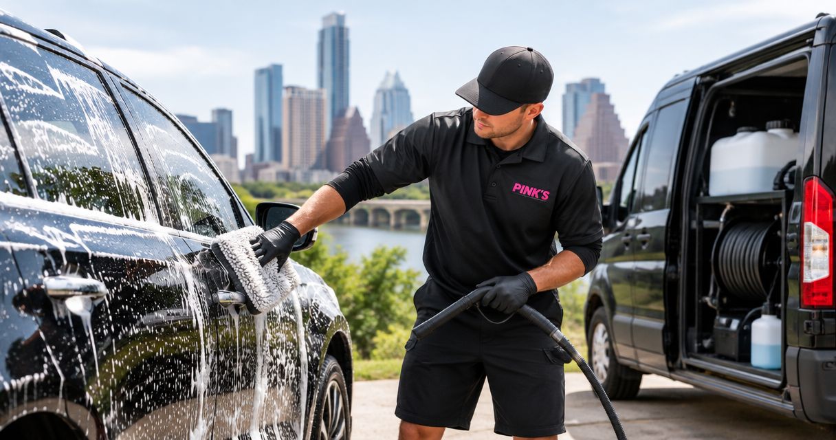 Can a mobile car wash work without hookups in Austin?