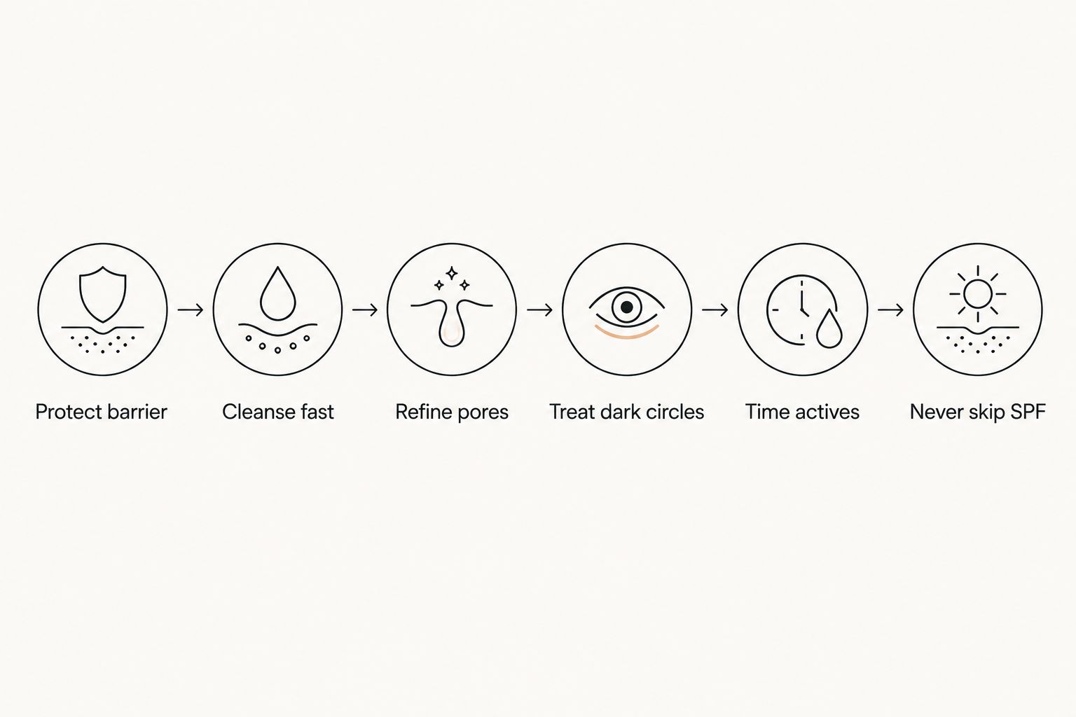 Six-step Korean skincare routine order for shift workers
