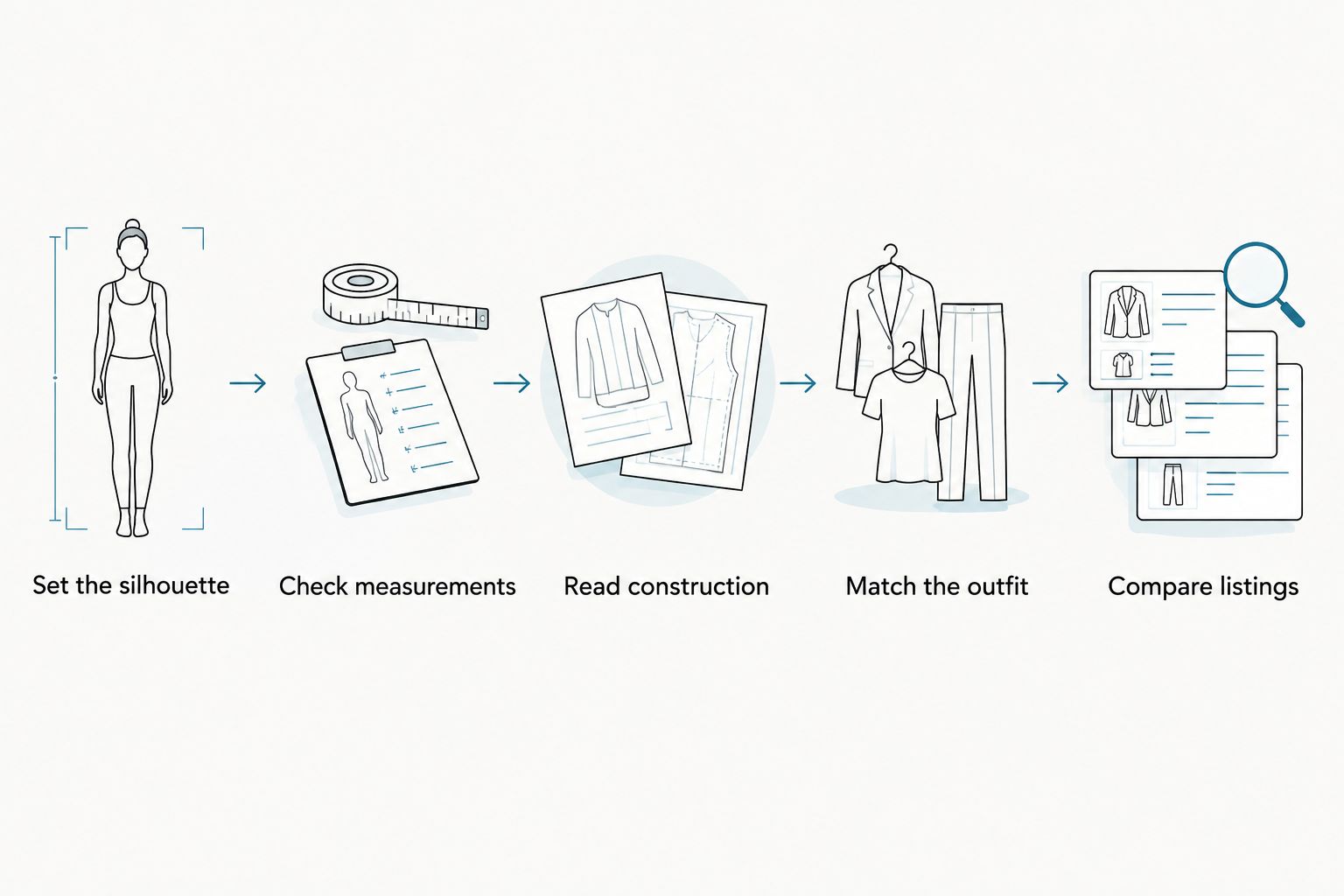 Five steps for comparing oversized tees, from choosing a silhouette to comparing current listings.