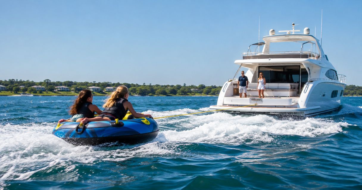 Best yachts in the Hamptons for watersports and tubing