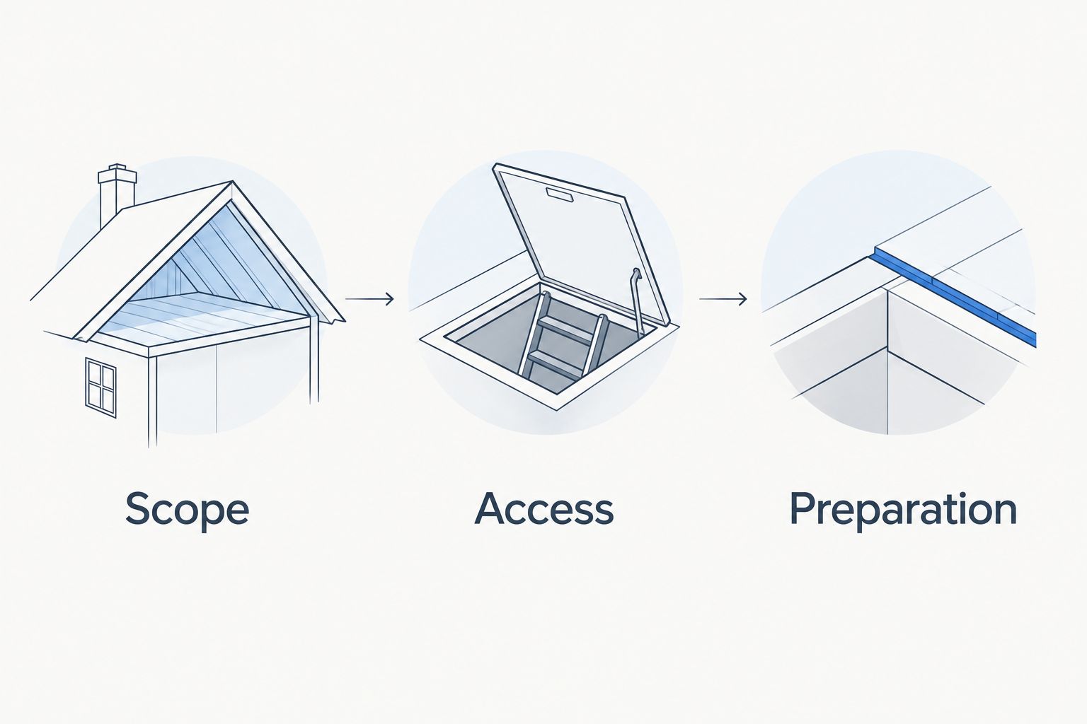 Three proposal checkpoints: scope, access, and preparation