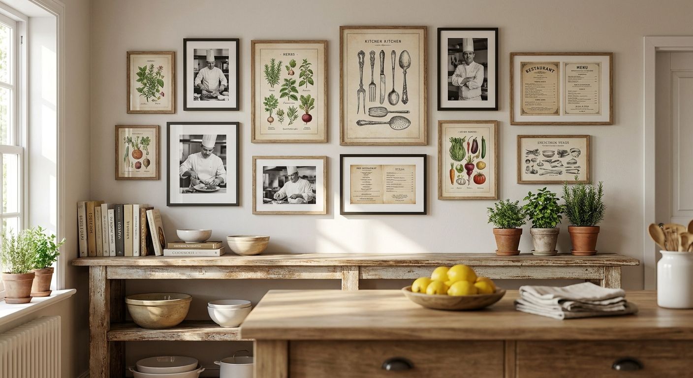 Food and culinary wall art for kitchens