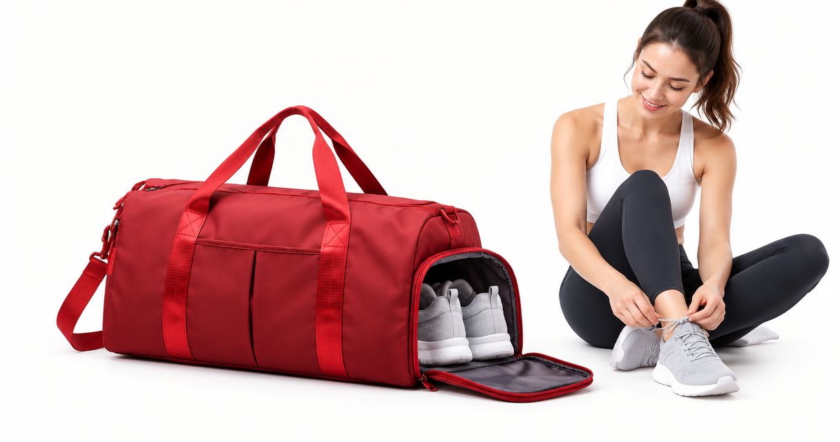Gym bags with shoe compartments for work-to-gym routines