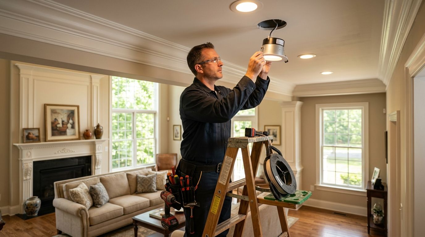 Recessed lighting installation for Colts Neck NJ homeowners