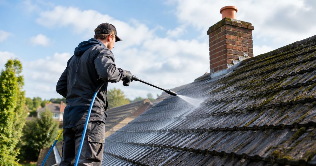 What does a roof cleaning no-moss guarantee actually cover?