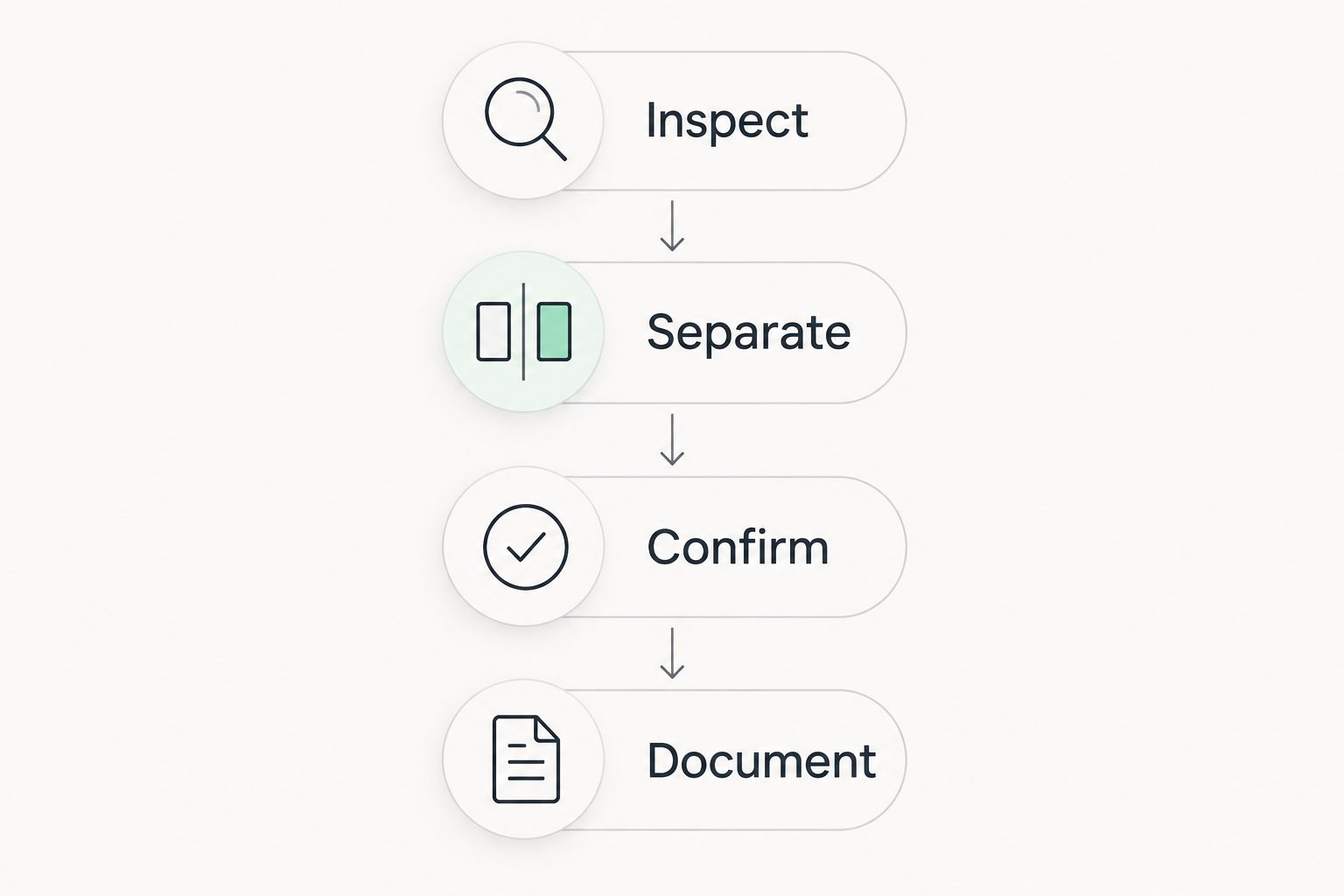 Four steps for choosing lease-return detailing: inspect, separate, confirm, and document.