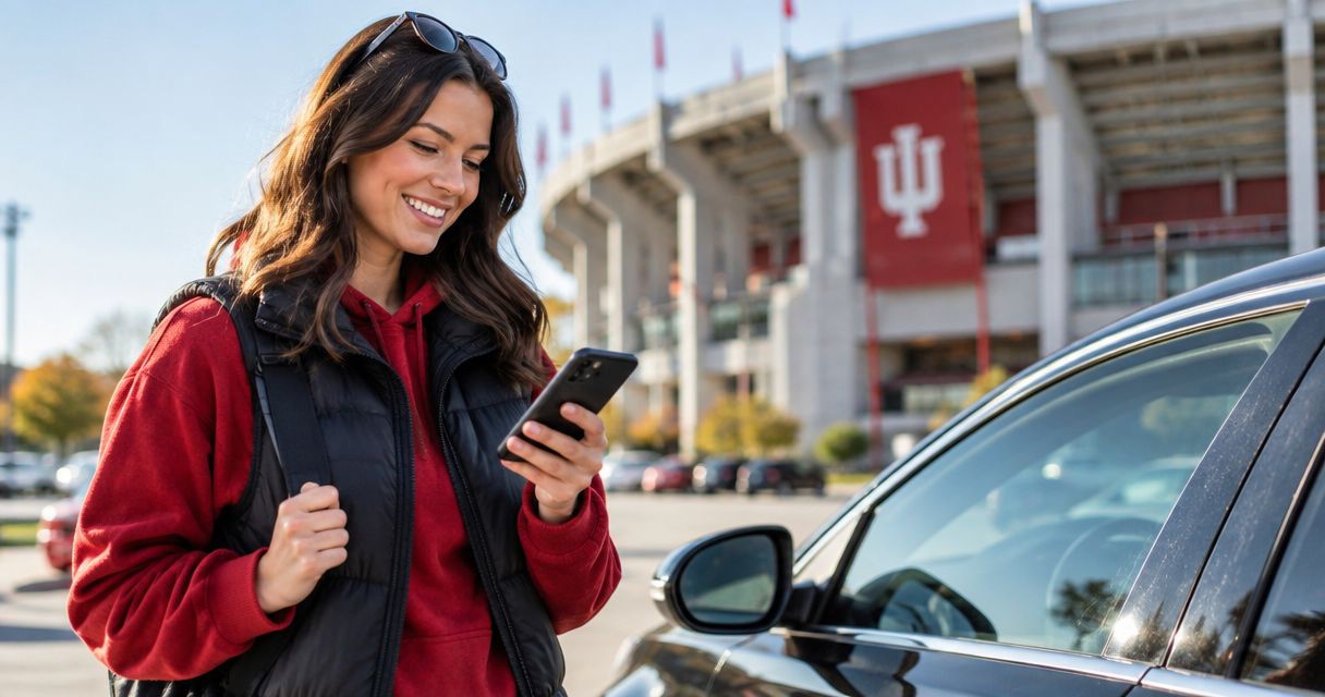 How to connect your rental car reservation to guaranteed IU football parking