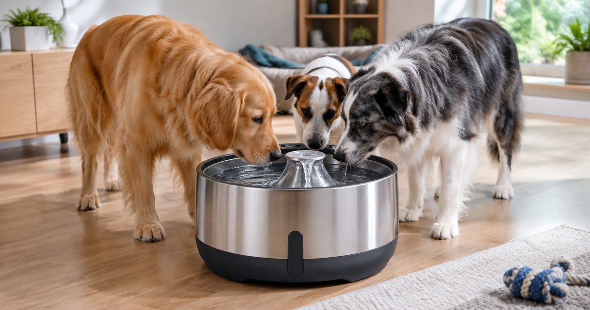 Best dog water fountain bowls for multiple dogs in 2026