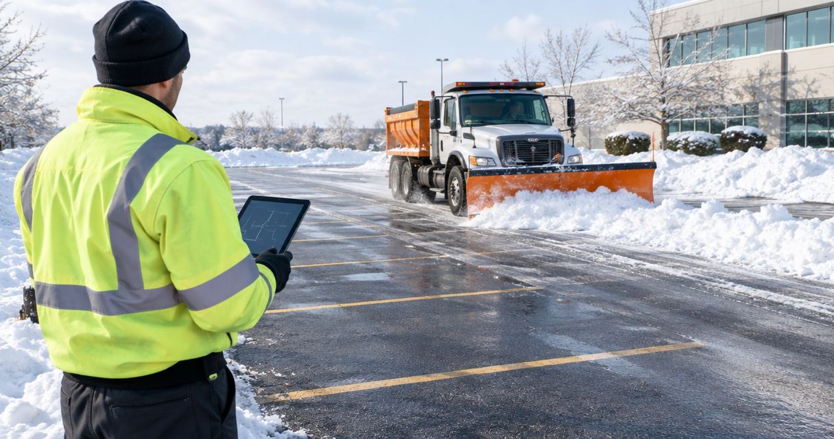 How to schedule parking lot striping around a snow removal contract?