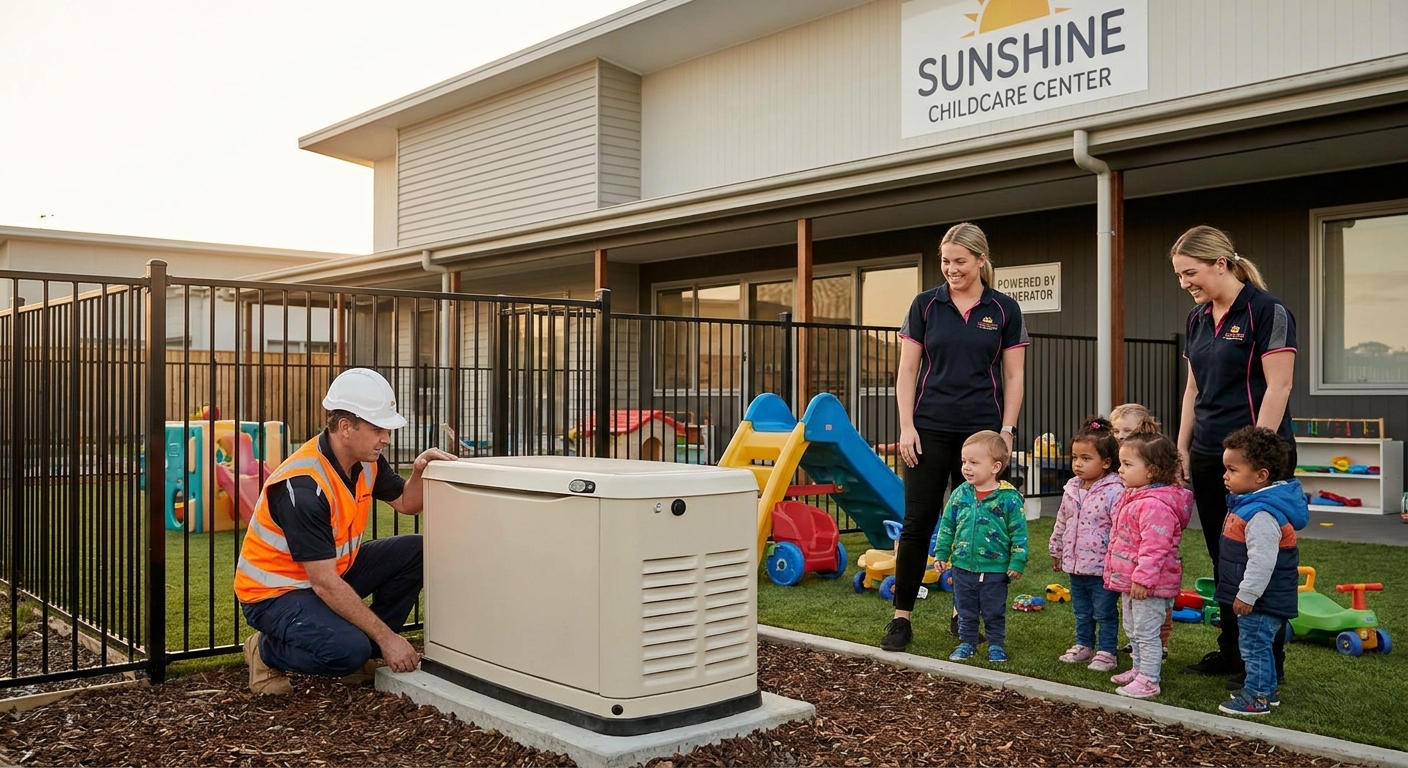Generator installation for daycare and childcare centers