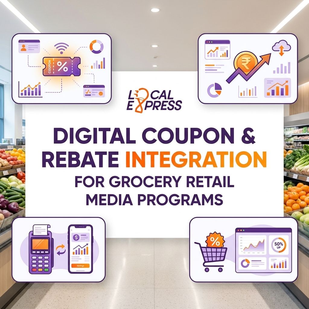 Digital coupon and rebate integration for grocery retail media programs