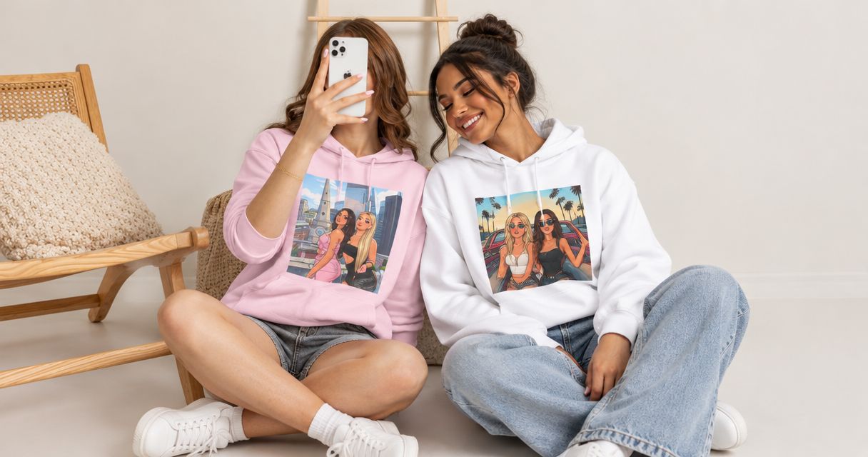 Best friend hoodies for friends with different personal styles