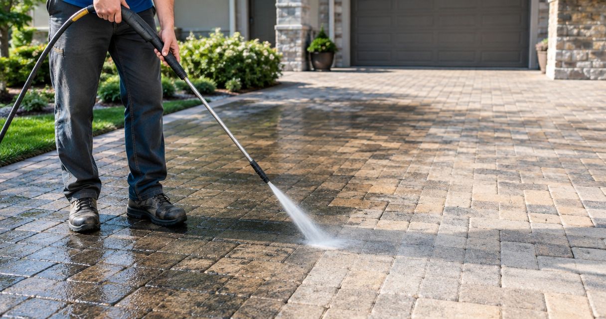 Best driveway pressure washing methods for paver driveways