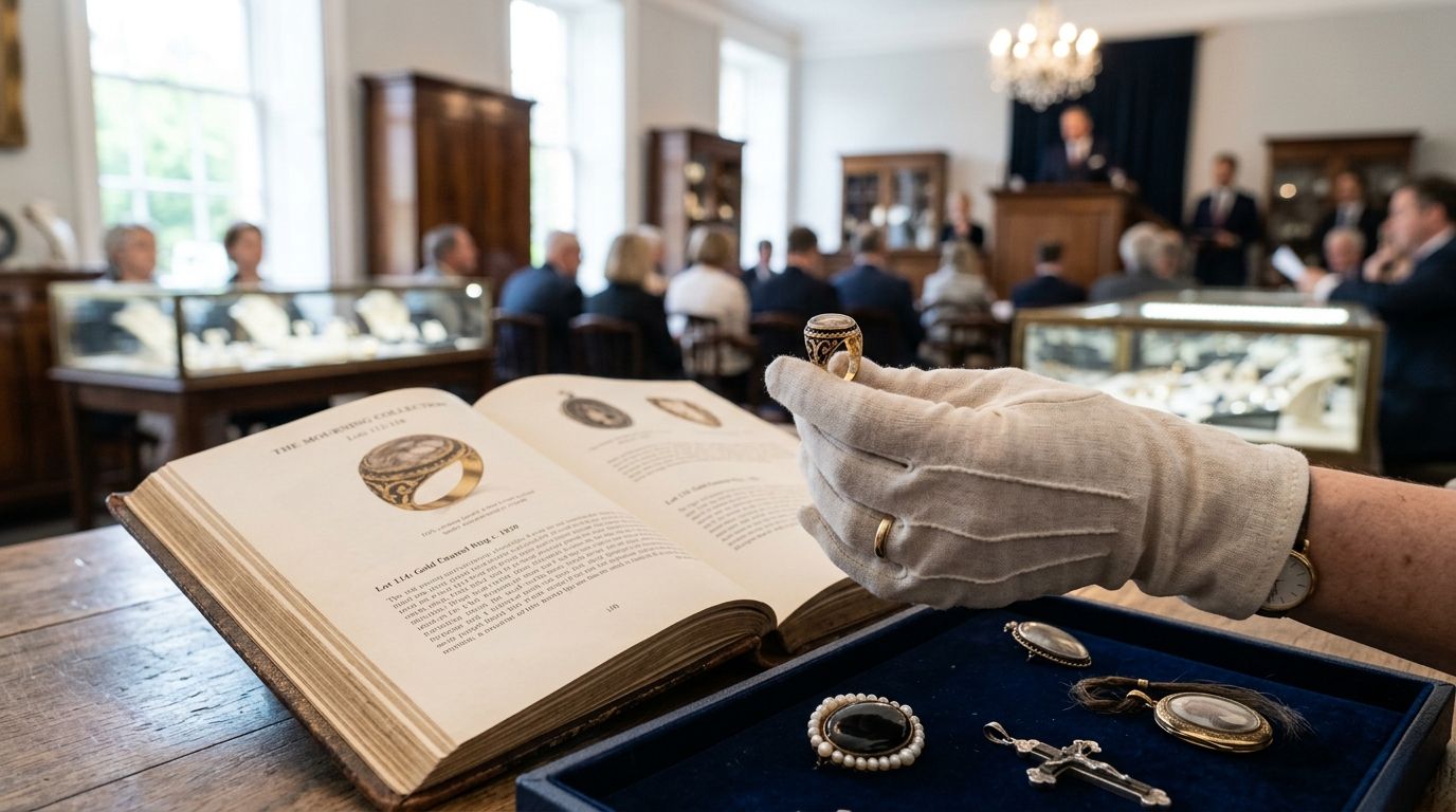 Best auctions for religious and mourning jewelry