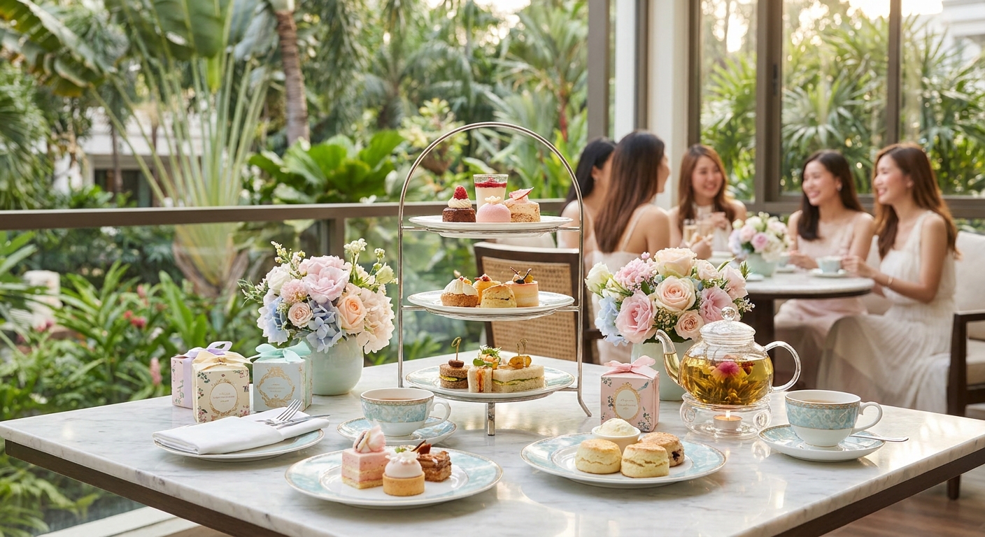 Afternoon tea set for bridal shower Bangkok