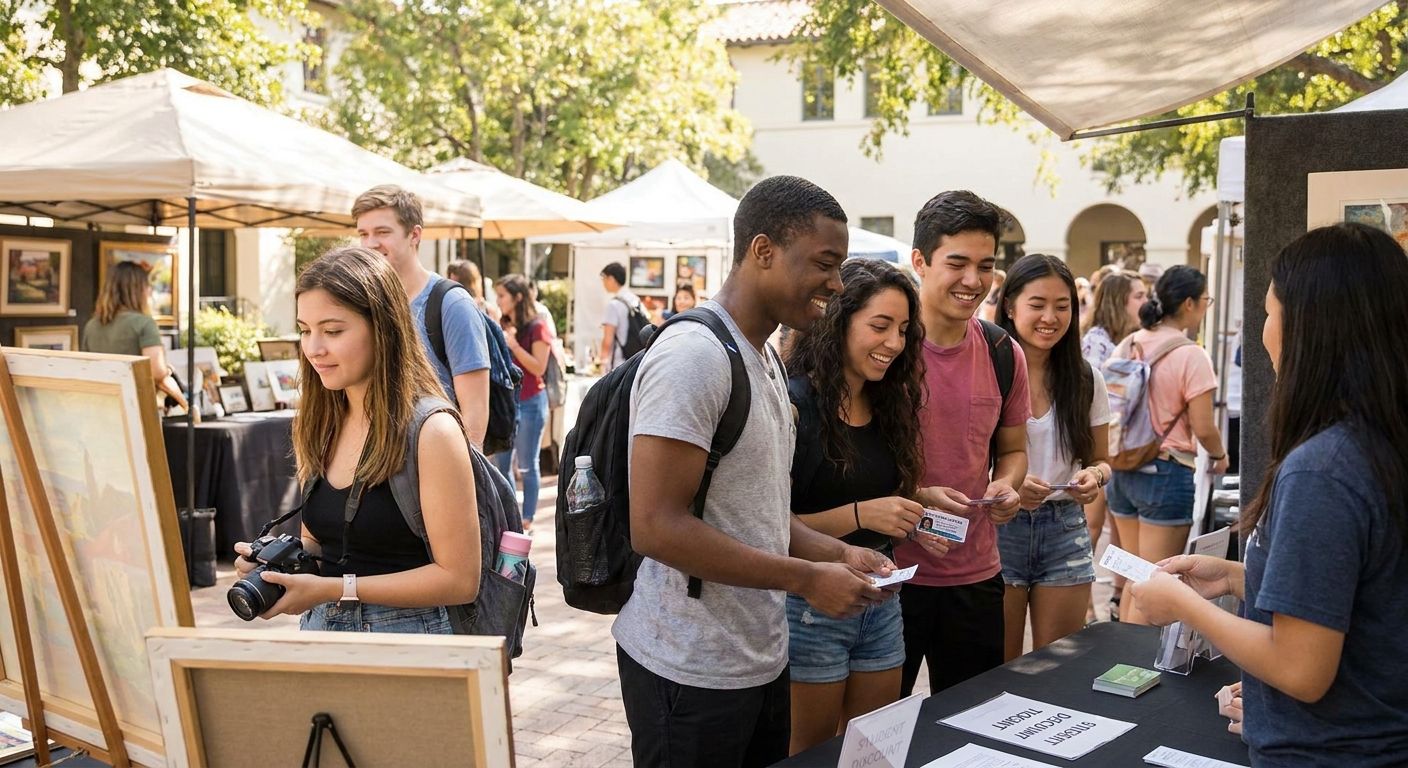 Student discounts for local art shows