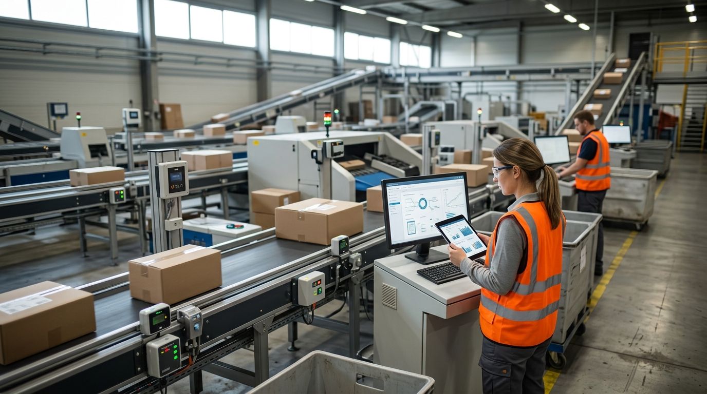 IoT monitoring for postal and parcel sorting facilities