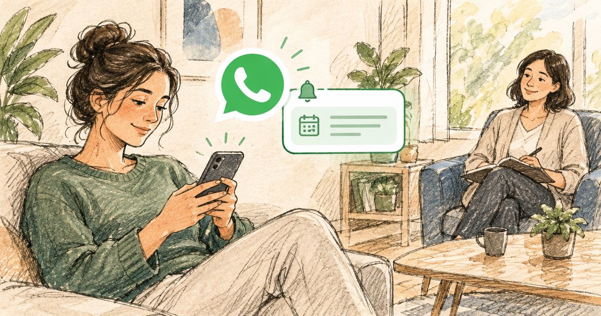 Get WhatsApp reminders for your VoyBien therapy session