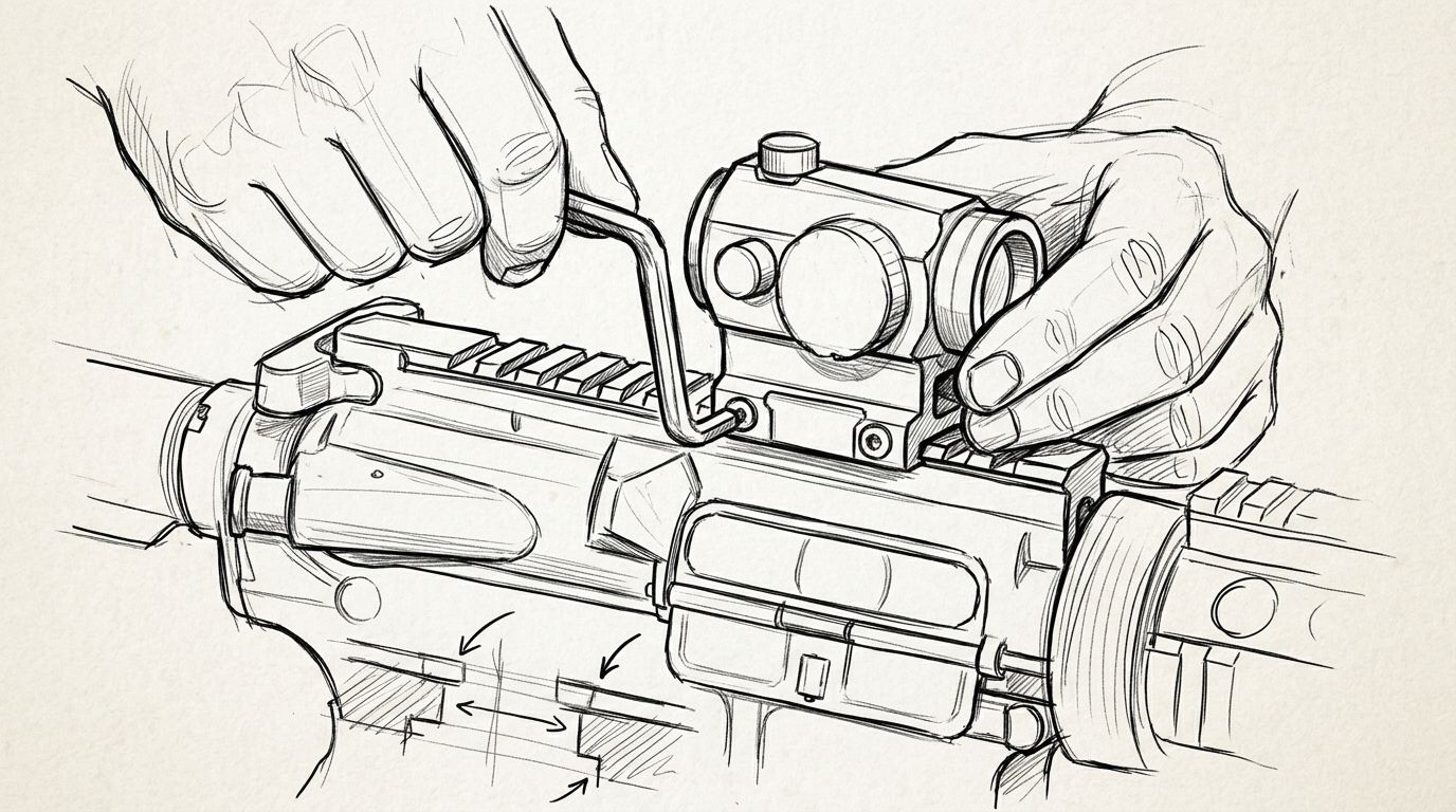 Mounting an Osight red dot sight on a Vektor R1: fit and mount checks