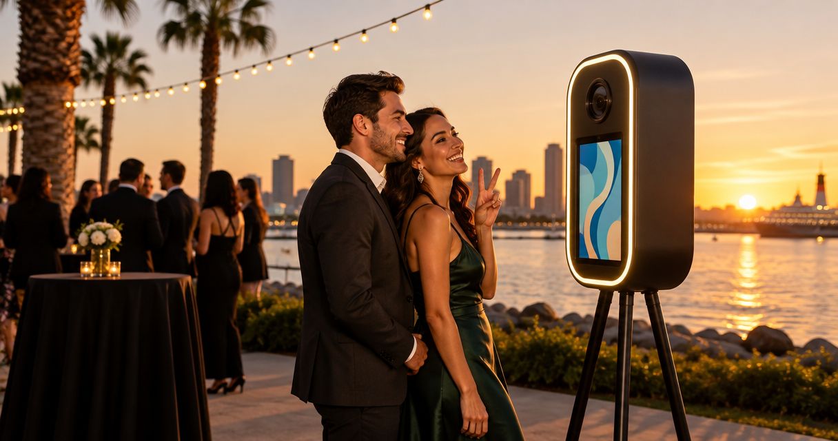 Planning an outdoor photo booth rental in Long Beach