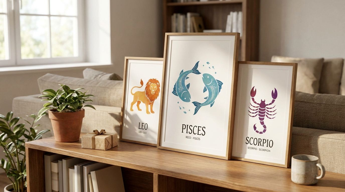 Zodiac sign wall art gifts