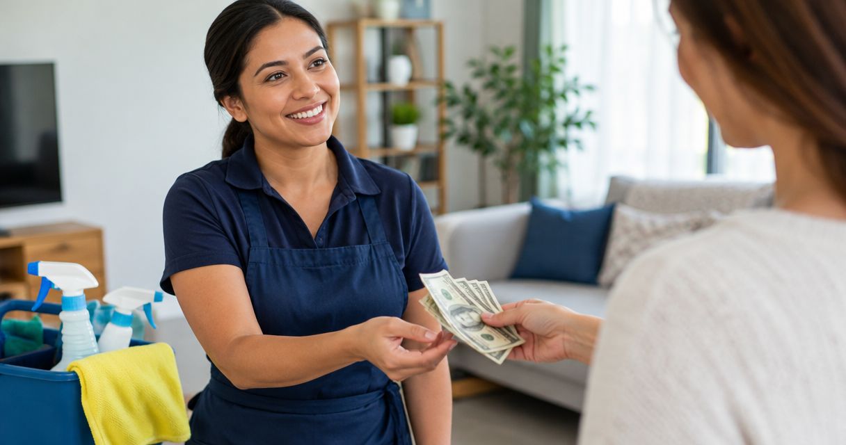 Is it normal to tip house cleaners in cash?