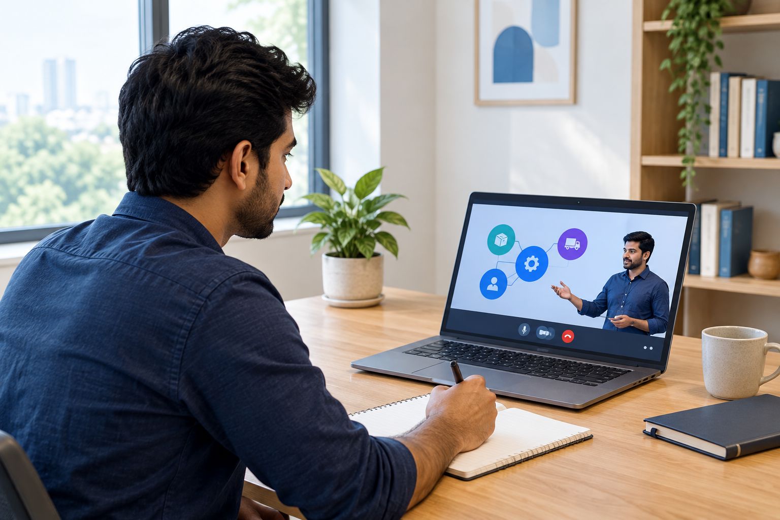 Best SAP MM Training Institute in Bangalore 2026 Learner attending an online SAP MM training session from a home desk