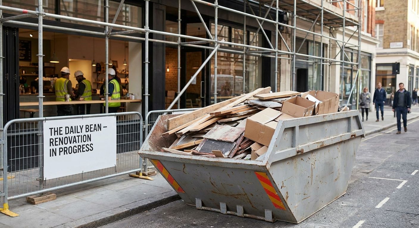 Skip bins for cafe and restaurant renovations