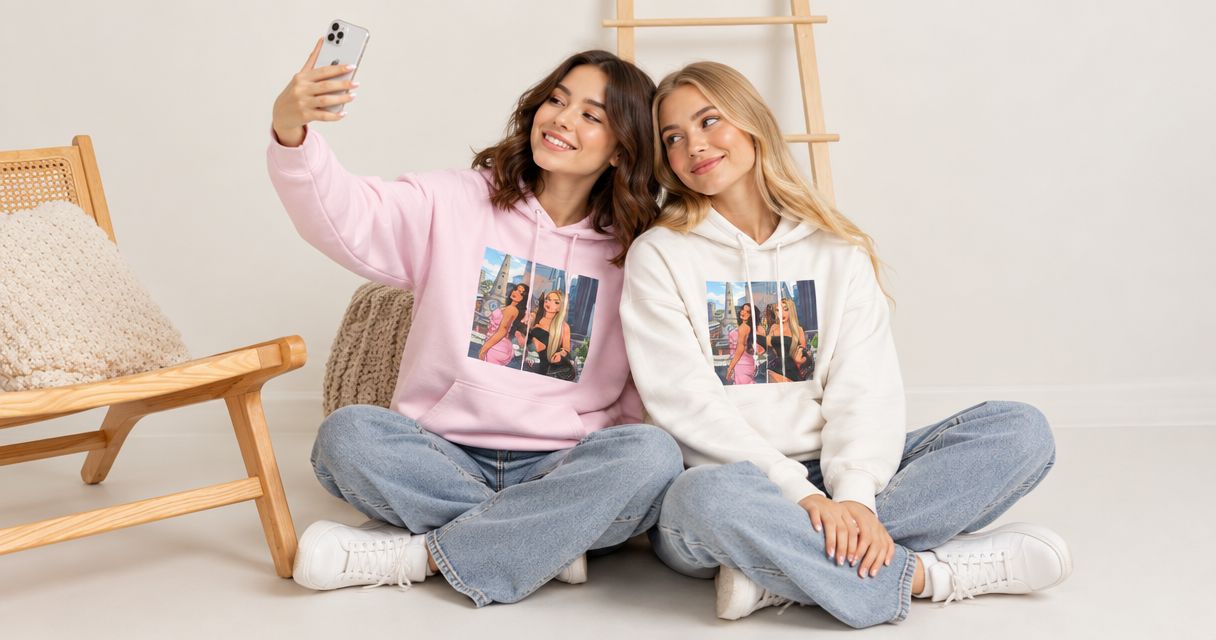 How to choose matching best friend hoodies in different colors