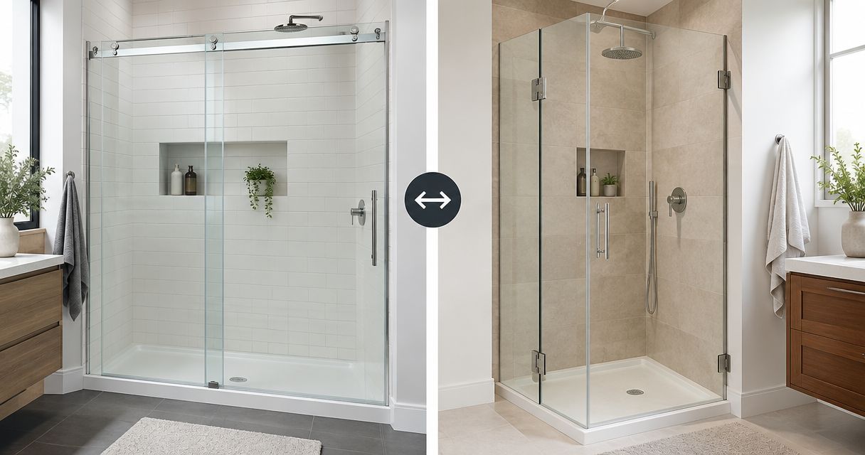 Best sliding vs hinged shower doors compared