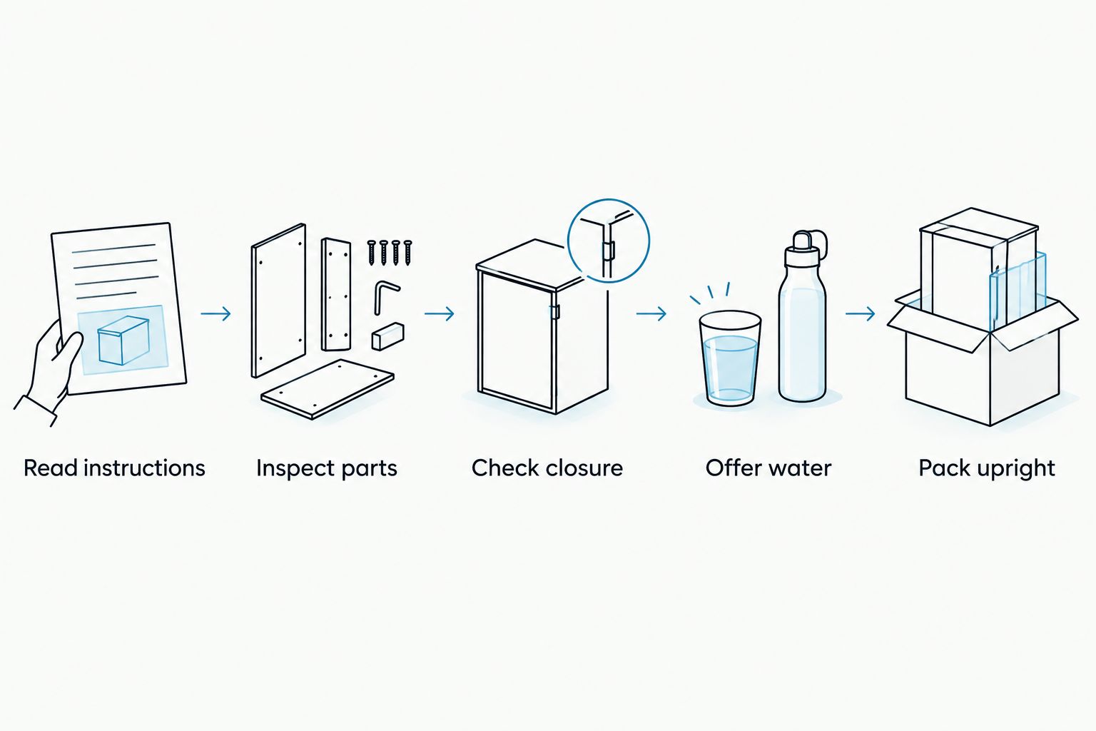 Five steps for checking a dog water bottle before a walk