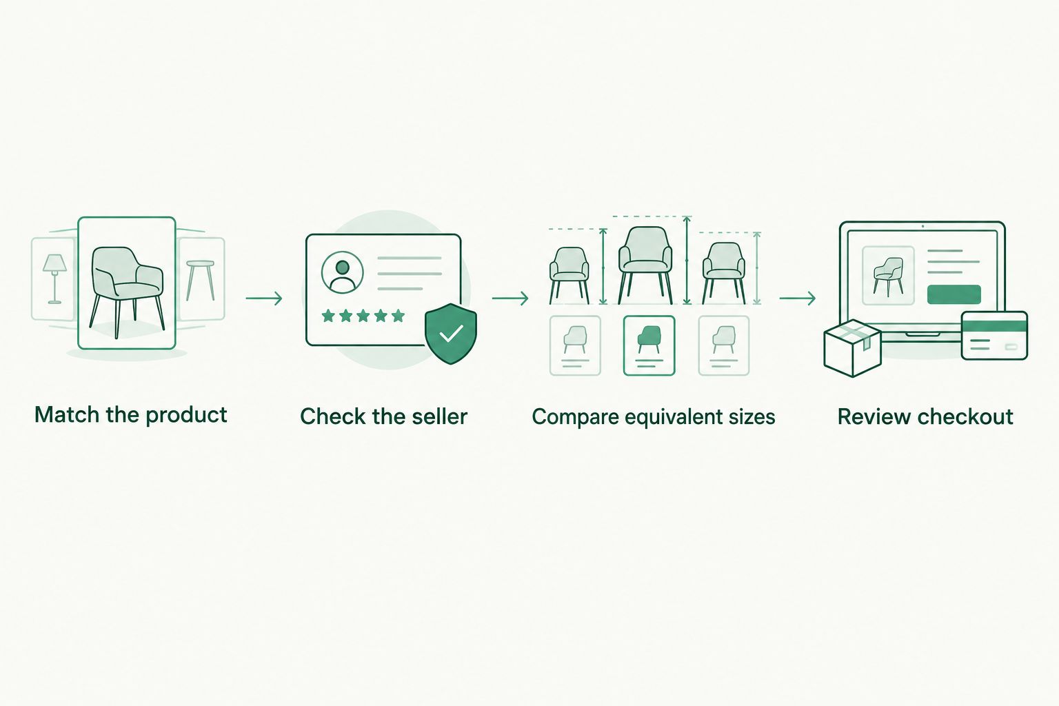 Four checks for comparing retinol listings, from matching the product to reviewing checkout
