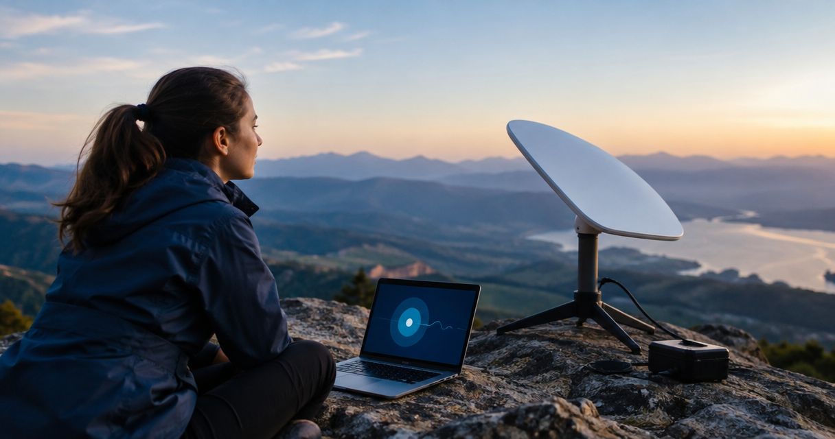 How long does it take for a satellite terminal to get signal?