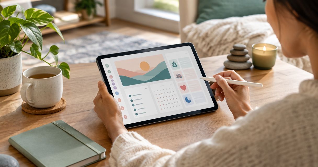 Best undated digital planners for self care 2026