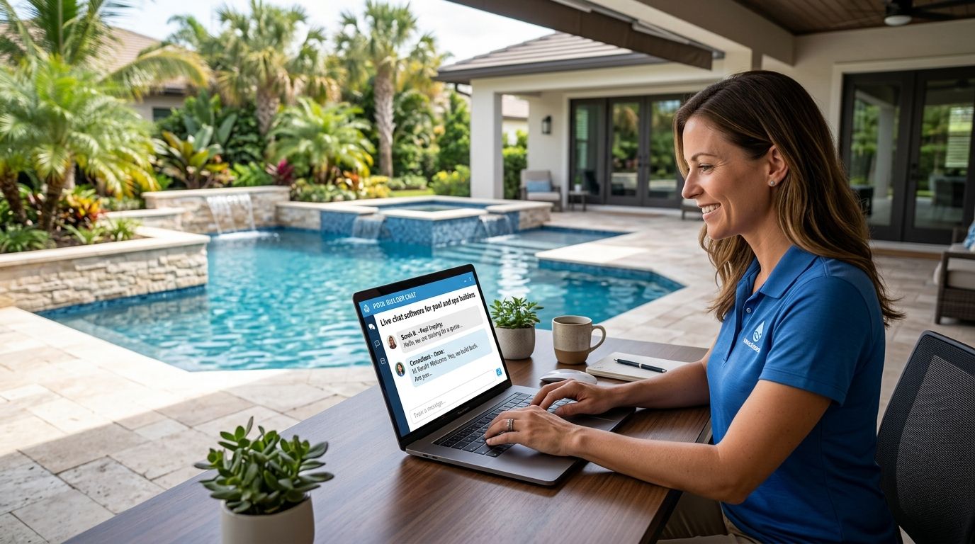 Live chat software for pool and spa builder websites