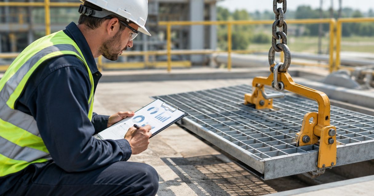 What does a certificate of test tell a grating lifter buyer?