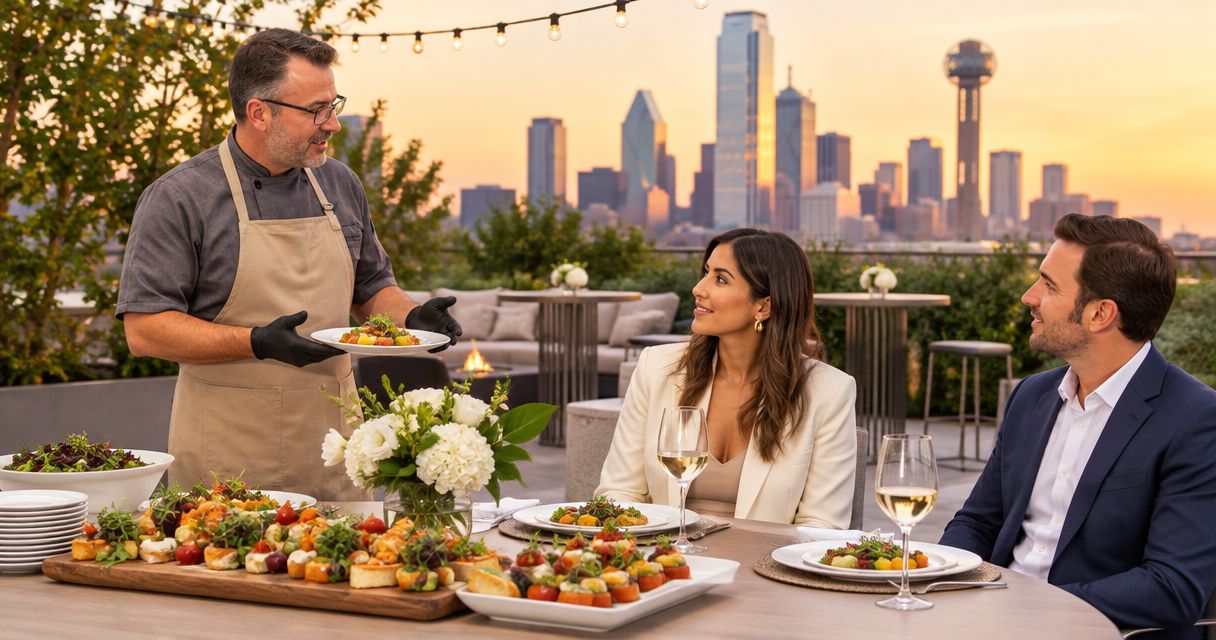Corporate event catering for client dinners in Dallas–Fort Worth