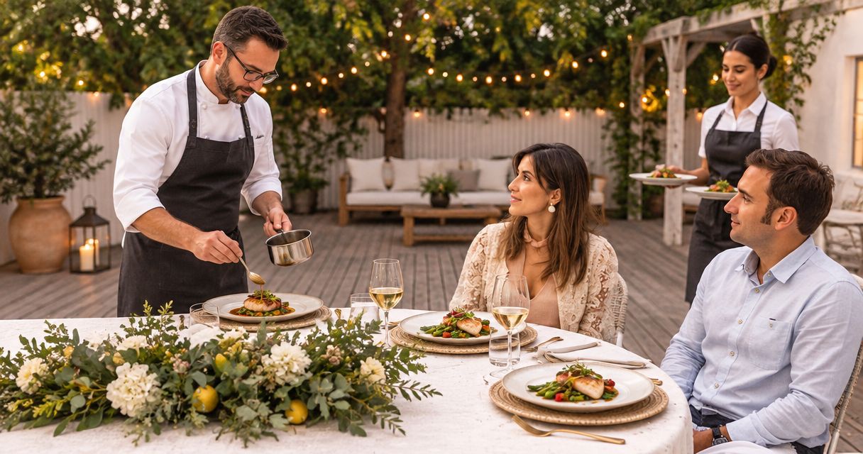Private chef for a dinner party: do you also need serving staff?